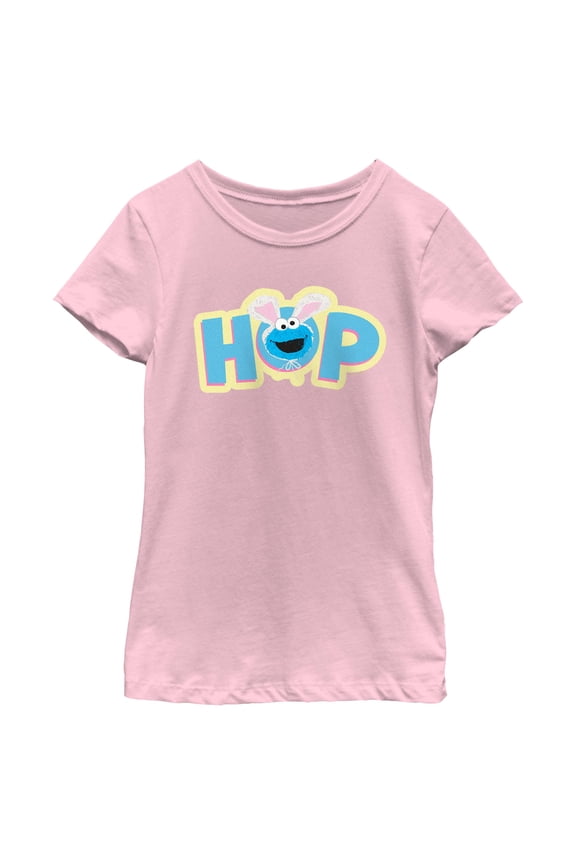Girls Sesame Street Easter Cookie Monster Hop T Shirt