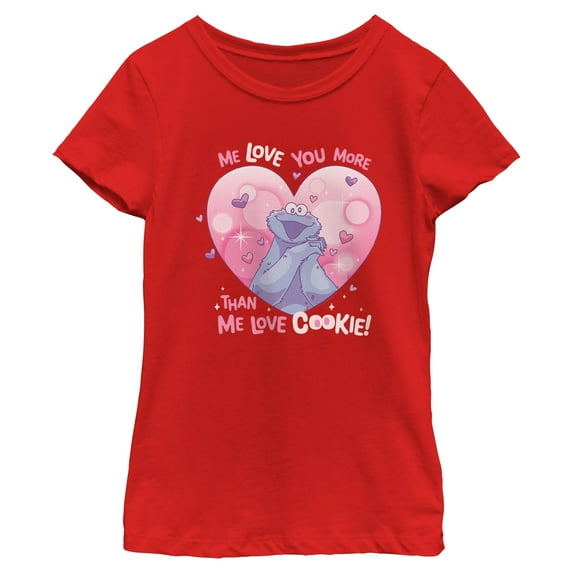 Girls Sesame Street Me Love You More Than Cookie T Shirt