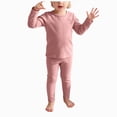 thumbnail image 1 of Girls' Set Baby Warm And Winter Solid Color Home Clothes Underwear Set Boys' And Girls' 1T 2T 3T 4T 5T 6T 7T Gift Set 6-12 Months, 1 of 7