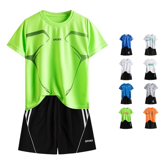 Girls Set Short Sleeve Casual Flexible Indoor Colorful Summer for Girls Playtime Lightweight Shorts Set