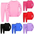 thumbnail image 1 of Girls Set Solid Color Long Sleeve Big Sophisticated for Girls Cargo Lightweight Party Chic Cozy Pants Set, 1 of 5