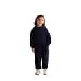 thumbnail image 1 of Girls Sets Long Sleeve Crewneck Navy Tracksuit Pullover Sweatshirt and Active Jogger Pants 2 Pcs Warm Fall Winter Clothes Girls Size 4-5 Years Clothes Boys Girls Fashion, 1 of 3