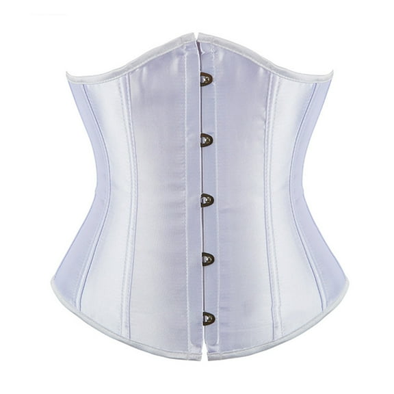 Girls Shaping Satin Vintage Underbust Waist Training Corset Bustier Shapewear