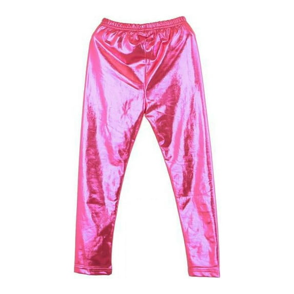 Girls Shiny Wet Look Leggings Kids Liquid Metallic Footless Tights,Ballet Toddler Stretch Leggings,Fashion Pants for Girls Dancing,Talent Show,Costume,Performance,Special Occasion Outfit,Red