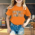 thumbnail image 1 of Girls Shirts 100 Days of School Shirt Crewneck Short Sleeve Fun Patterns Tee Boy Clothes for Kids 6-7 Years, 1 of 4