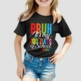 thumbnail image 1 of Girls Shirts 100th Day of School Shirt Short Sleeve Cute Cartoon Printed Tee Childrens Clothes for Boys 6-7 Years, 1 of 4