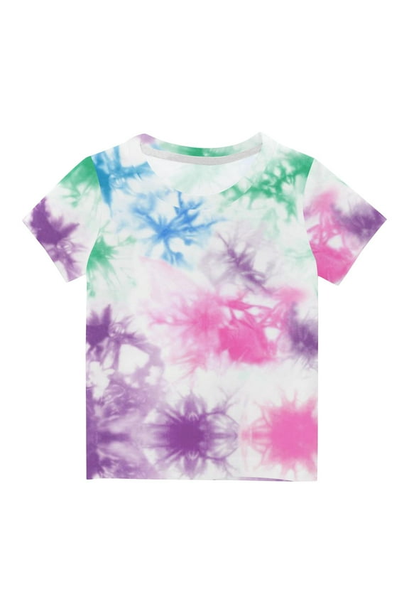 Girls Shirts Casual Summer Short Sleeve Tunic Blouses Cute Tee Shirt Tops Size 3-14 Years