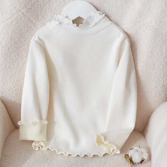 Girls Shirts Crew Neck Top Kids Cute Long Sleeve Tops for Teen Girls 10-12 Solid Color Shirts for Teen Girls Girls Shirts Size 8