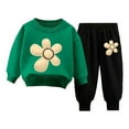 thumbnail image 1 of Girls Shirts Cute Outfits For Girls 10-12 Toddler Girl Clothes Fall Winter Outfits Long Sleeved Pullover Sweatshirt + Sweatpants 2 Piece Casual Sweatsuits Sets, 1 of 4