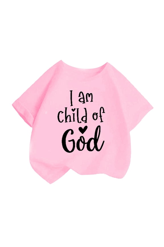 Girls Shirts,Printed T-Shirt Round Neck Short Sleeve Casual Top Loose Fit Soft Summer Comfortable Playground School Stylish Outfit,School Outfits for Girls,Pink,12-14 Years