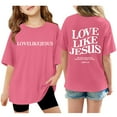 thumbnail image 1 of Boys Shirts Graphic Short Sleeve Shirts Crewneck Pullover Tops Teen Girls Pink T Shirts Boy Shirts Size 13-14 Years, 1 of 5