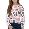 thumbnail image 1 of Girls Shirts Long Sleeve Tops Gradient/Graphic Tees Twist Knot Blouses Casual Spring Fall Clothes (3 Years, Pink 02), 1 of 7