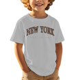 thumbnail image 1 of Girls Shirts New York Shirts Letter Print Short Sleeve Short Sleeve Casual Crewneck Basic Tees Shirts For Boys, 1 of 4