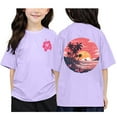 thumbnail image 1 of Girls Shirts,Shirts for Girls 12-14,Children'S Printed Round Neck Short Sleeved T Shirt for Boys And Girls, 1 of 3