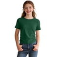 thumbnail image 1 of Girls Shirts Side Ruched Short Sleeve Crewneck Fitted Tops Casual Summer Soft Tee Clothes 5-12 Years, 1 of 4