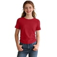 thumbnail image 1 of Girls Shirts Side Ruched Short Sleeve Crewneck Fitted Tops Casual Summer Soft Tee Clothes 5-12 Years, 1 of 4