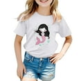 thumbnail image 1 of Girls Shirts Size 14-16 Animal Print Short Sleeve Basic Layering Tee Baggy Back To School Outfits for Girls Birthday Girl Clothes, 1 of 3