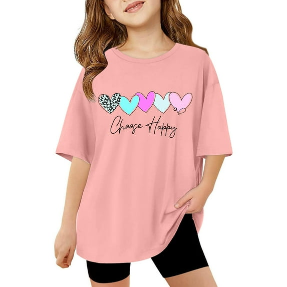 Girls Shirts Size 14-16 Animal Print Short Sleeve Basic Layering Tee Baggy Back To School Outfits for Girls Birthday Girl Clothes