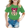 thumbnail image 1 of Girls Shirts Size 14-16 Girls Cute Graphic Print Round Neck Short Sleeve Tee Summer Casual T Shirt GN1, 3-4 Years, 1 of 4