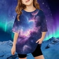 thumbnail image 1 of Girls Shirts Size 14-16 Printed Round Neck Short Sleeve Basic Layering Tee Active Fit Back To School Clothes for Tween Girls Graduation Casual Summer Tops, 1 of 4