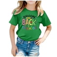 thumbnail image 1 of Girls Shirts Size 7-8 First Day Of School Round Neck Short Sleeve T Shirt Top Cartoon Print Soft Pullover Tops T-Shirts Infant To Big Kid, 1 of 4