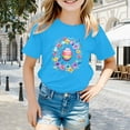 thumbnail image 1 of Girls Shirts Size 7-8 Girls Clothes Easter Children's Cute Rabbit Easter Egg Casual T Shirt 1555, 1 of 3