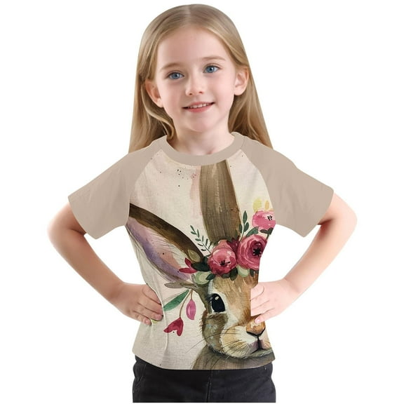 Girls Shirts Size 8 Crew Neck Tshirts Short Sleeve Shirts Girl Printing Shirts Girls Tops Size 6 items ordered by me