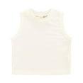 thumbnail image 1 of Girls Shirts Spring Summer Solid Cotton Sleeveless T Shirt Vest Top Girls' Tops White 3 Years-4 Years, 1 of 7