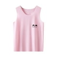 thumbnail image 1 of Girls Shirts Summer Kids Cool Casual Sleeveless Cute Cartoon Vest Top Girls' Tops Pink 6 Years-7 Years, 1 of 7