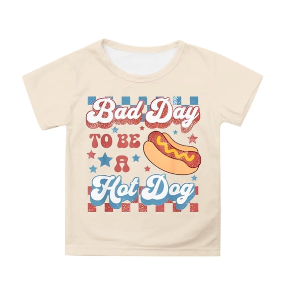 Girls Shirts T Shirt Casual Short Sleeve Cute Cartoon Cooking Bbq Graphic Print Loose Outdoor Activities Birthday Girl Shirt Clothes