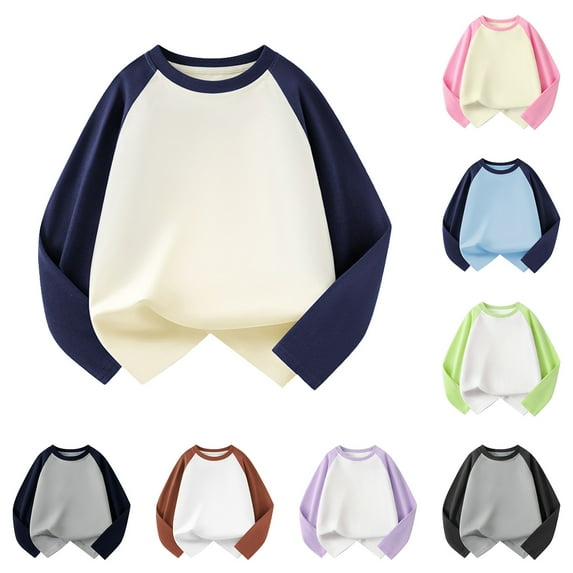 Girls Shirts Toddler Kids Baby Boys Long Sleeve Shirts Raglan Shirt Baseball Tee Coffee Girls Summer Tops 2-3 Years