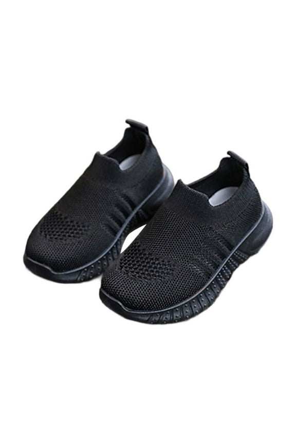 Girls Shoes,Breathable Sports Sock Shoes for Boys Girls Flexible Lightweight Design with Enhanced Comfort Sole,Kids Shoes,Black,3-3.5 Years