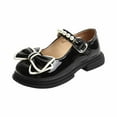 thumbnail image 1 of Girls' Shoes Clearance Mary Jane Flats School Uniform Shoes Black White Dress Shoes (Toddler/Little Kid/Big Kid/Youth) 3-10 Years Save Big, 1 of 7