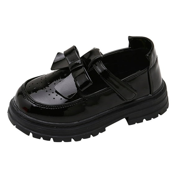 Girls Shoes,Girl Small Leather Single Children Dance Performance Party Occasions,Girls Shoes,Black,11.5-12 Years