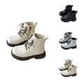 thumbnail image 1 of Girls Shoes Girls Combat Boots Girls Boots Children's Woven Fall and Winter Soft Sole Short Booties for Toddlers Stylish Design Ideal for Everyday Wear, 1 of 7