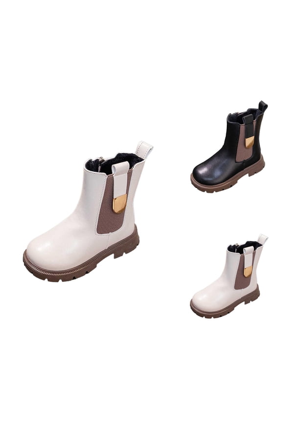 Girls Shoes Girls Combat Boots Stylish Girls Ankle Boots Fashion Leather Casual Footwear for Toddlers and Youth Children