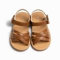 thumbnail image 1 of Girls Shoes Girls Sandals Girls Sandals For Toddlers Soft Sole Glitter PU With Flower Weaving Design Casual Summer Shoes For Baby To Ages 1 5Years, 1 of 7