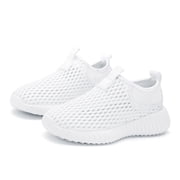 Girls Shoes - Girls Sneakers Breathable Footwear Lightweight Mesh Comfortable for Walking Running Casual Sports Design Outdoor Shoes for Kids Activities - Girls Sneakers,Color01 White,Size28