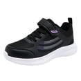 thumbnail image 1 of Girls Shoes - Girls Sneakers School Footwear Lightweight Breathable Comfortable Fixed Design Casual Everyday Teen Shoes - Girls Sneakers,Color:05 Black,Size:29, 1 of 9