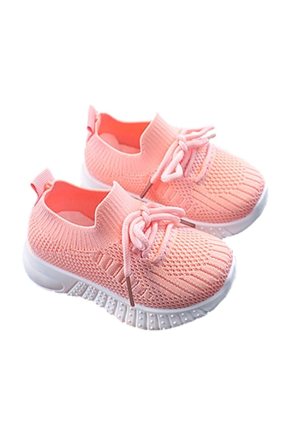 Girls Shoes Mesh Breathable Soft Casual Shoes for Baby Boys and Girls Non First Toddler Shoes Kid Shoes Pink 18 Months-24 Months