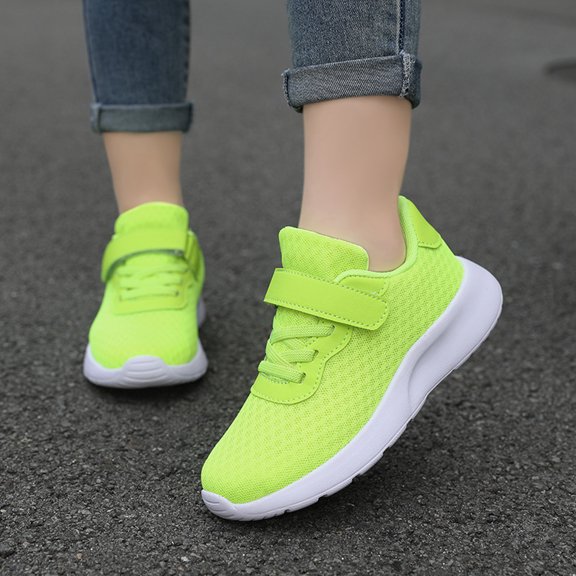 Girls Shoes,Sports Shoes Girls Flat Thick Bottom Fashion Lightweight Mesh Shoes for Easy Wear,Girls Sneakers,Z01 Green,36