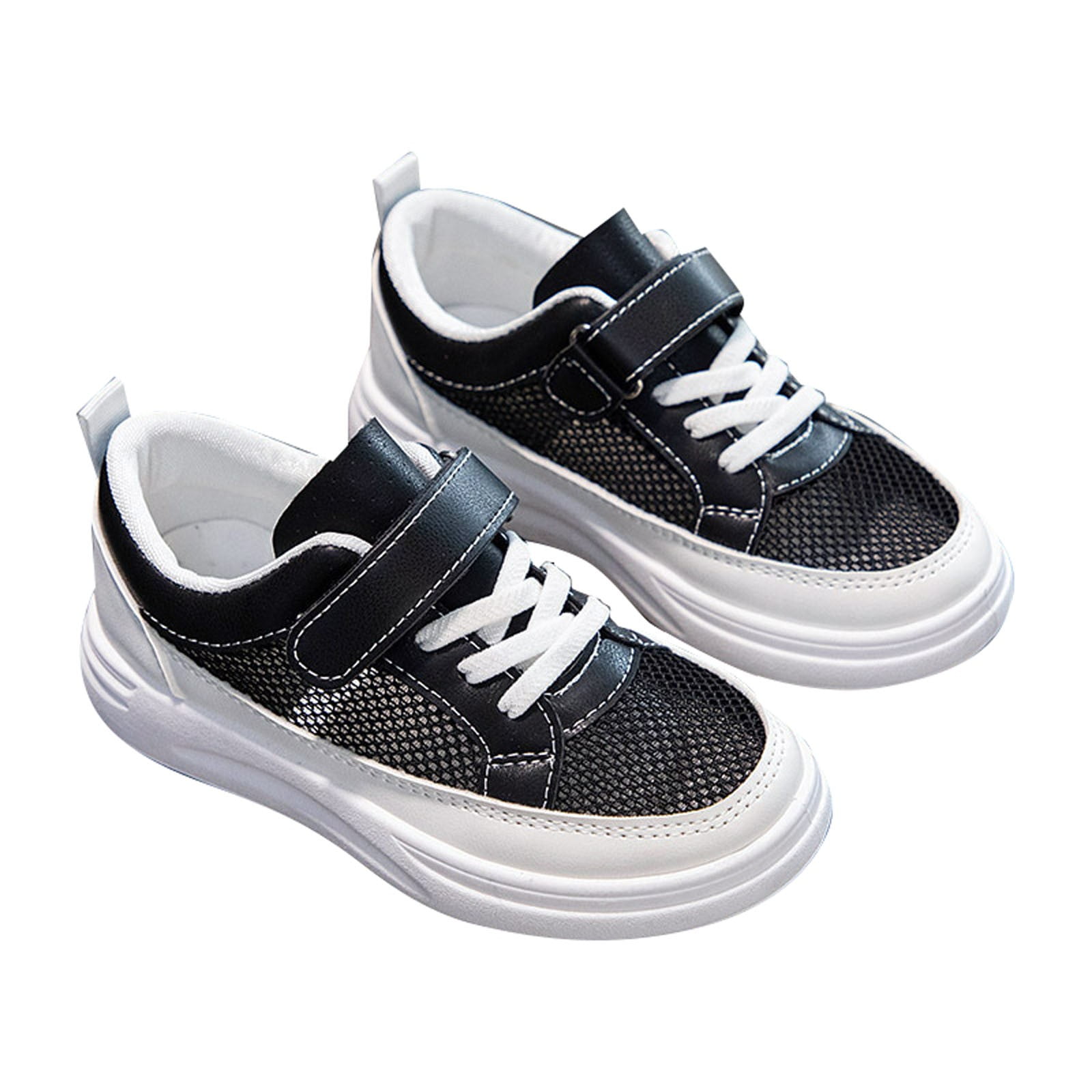 Girls Shoes Spring Summer Girl's New Mesh Breathable Non Casual Sports Shoes Boys Sneakers Black 5 Years-5.5 Years