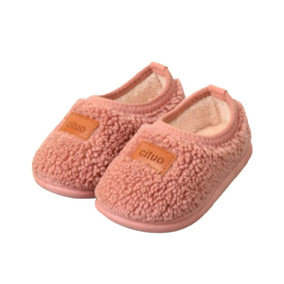 Girls Shoes Warm Slippers Non- Warm Indoor Home -On Autumn Winter Shoes for Girls 6M-12M