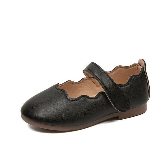 Girls Shoes Wave Mary Jane Shoes for Baby Girl Kids Flats Children Single Shoes Basic Ballet Flats Black White Spring Autumn