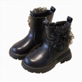 thumbnail image 1 of Girls Short Boots Fall Winter Versatile Stylish Cute Floral Girl Boots, 1 of 9