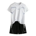 thumbnail image 1 of Girls Short Sets Short Sleeve Soccer Shirt and Mesh Toddler Boys Shorts 2 Piece Soccer Clothes for Boys 3-4 Years, 1 of 3