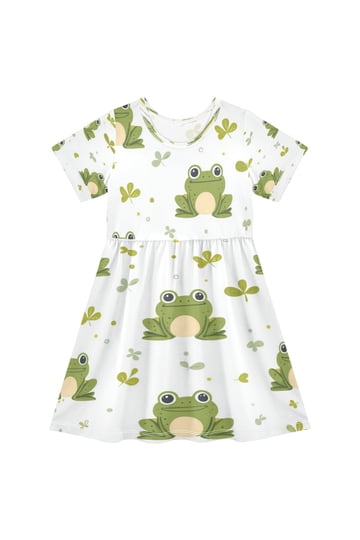 green emerald velvet dress Wrong Lever Clothing Green Frog Puppet Skater Dress M main image 1