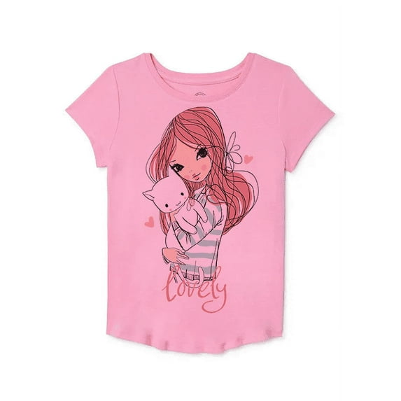 Girls' Short Sleeve Graphic T-Shirt Size 14-16