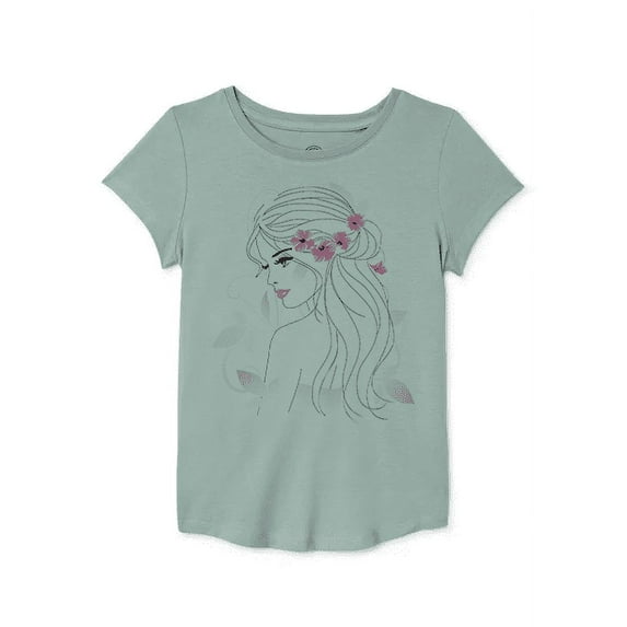 Girls' Short Sleeve Graphic T-Shirt Size 18