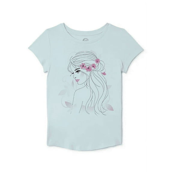 Girls' Short Sleeve Graphic T-Shirt Size 4-5